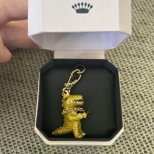 JUICY COUTURE Gold Dinosaur Keychain Charm
